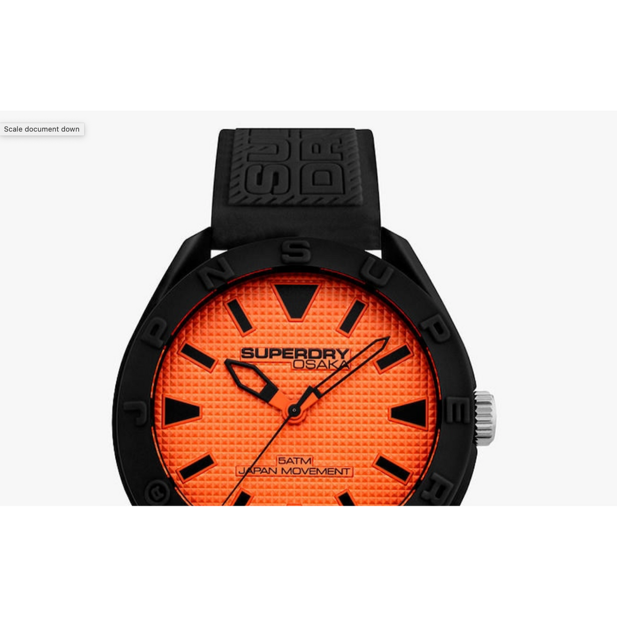 Superdry Men's OSAKA Analogue Watch With Silicone Straps, Black & Orange