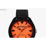 Superdry Men's OSAKA Analogue Watch With Silicone Straps, Black & Orange