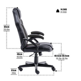 Play Haha Gaming Chair Racing Style Office Swivel Computer Desk Chair Ergonomic - Black