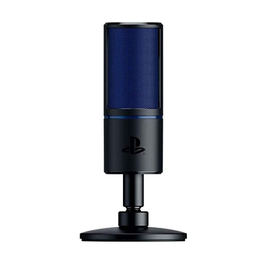 Razer Seiren X for PS4 - USB Condenser Streaming Microphone - Black/Blue