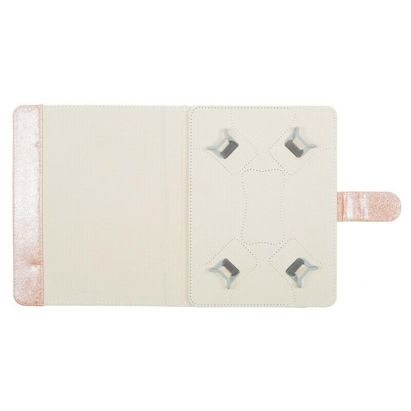 Trendz Universal 6-8 Folio Tablet Case - Rose Gold/Glitter