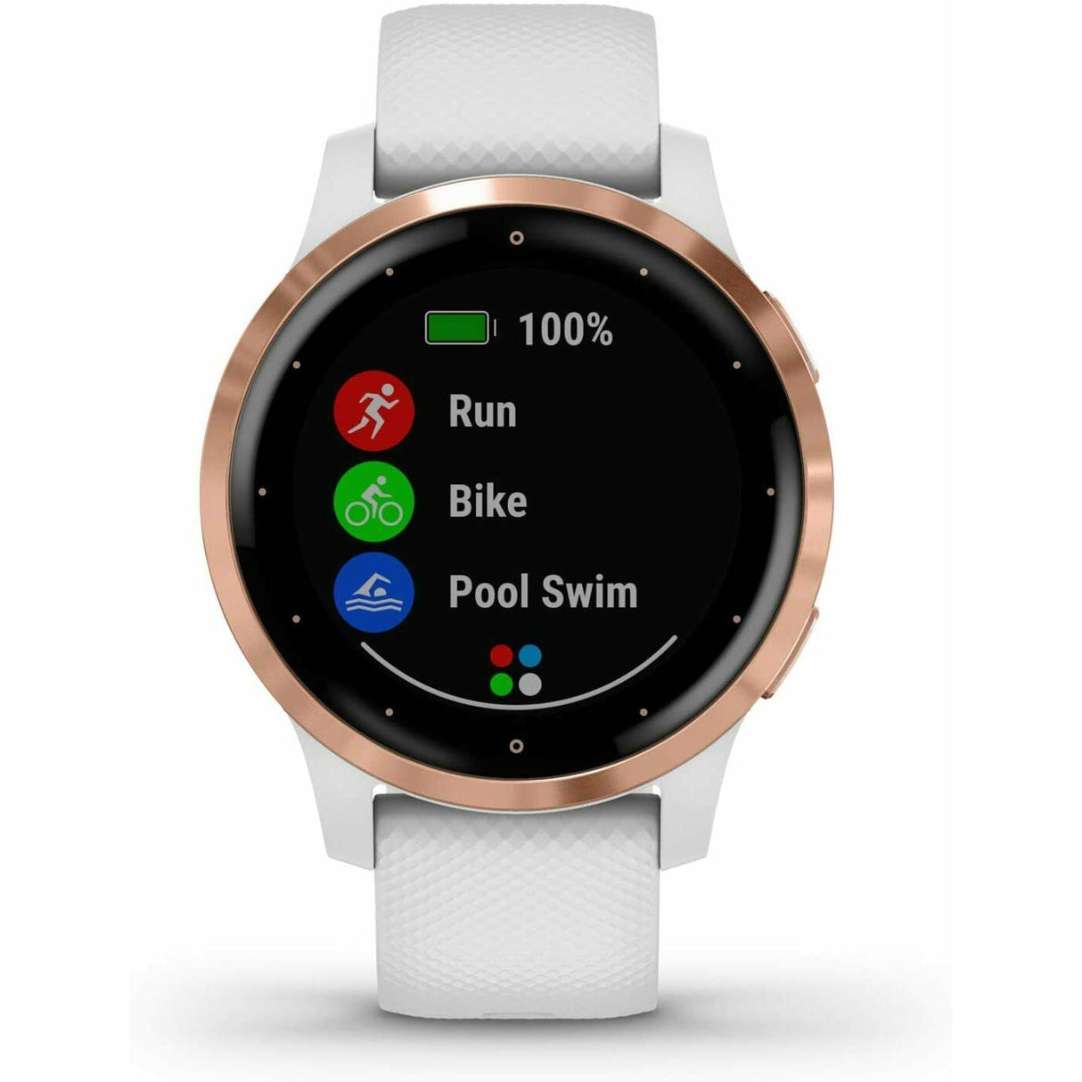 Garmin Vivoactive 4S Smartwatch 40mm - White/Rose Gold - No Straps & Charger - Refurbished Good