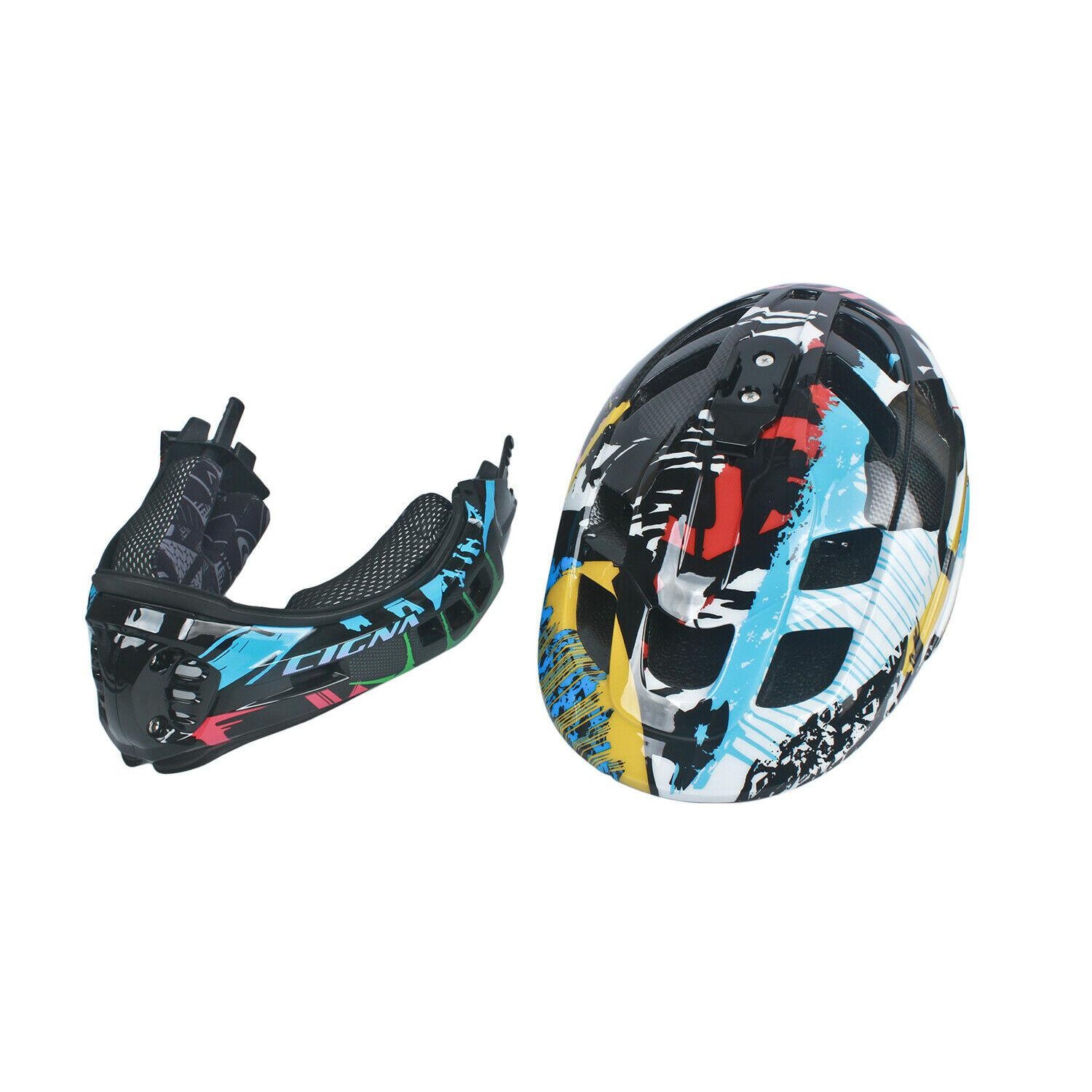 CIGNA TT919 Kids Bicycle Bike Half Full Face Helmet 2 in 1 SIZE M