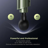Taotronics TT-PCA004 Massage Gun Muscle Massager with 20 Speeds, 3200rpm/min, Green
