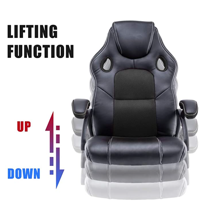 Play Haha Gaming Chair Racing Style Office Swivel Computer Desk Chair Ergonomic - Black