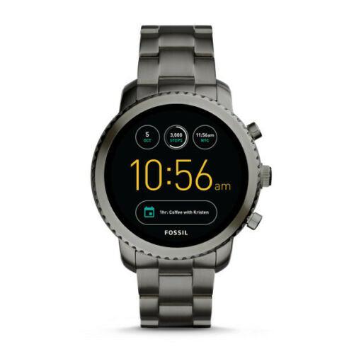 Fossil Q Gen Mens Explorist Smartwatch, Smoke Steel Stock Must Go