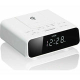 LOGIK LCRQIW21 FM Bluetooth Clock Radio - White - Refurbished Excellent - No Antenna