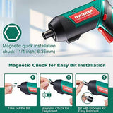 Hychika 20Pc 3.6V Cordless Electric Screwdriver Drill Set Tool Kit LED Battery