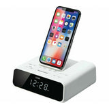 LOGIK LCRQIW21 FM Bluetooth Clock Radio - White - Refurbished Excellent - No Antenna