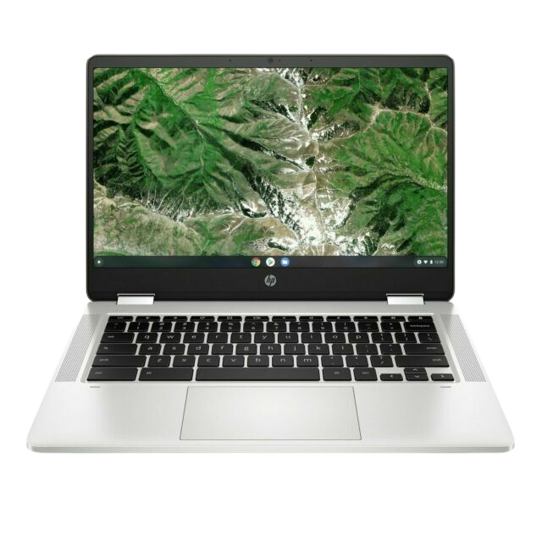 HP x360 14A-CA0005NA Chromebook, Intel Pentium, 8GB RAM, 64GB eMMC, 14", Silver
