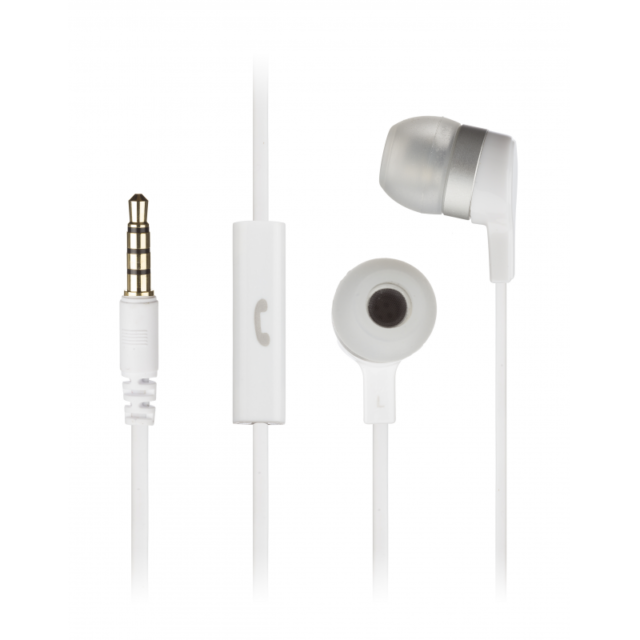 KitSound Mini In-Ear Headphones with In-Line Mic - White - Refurbished Good