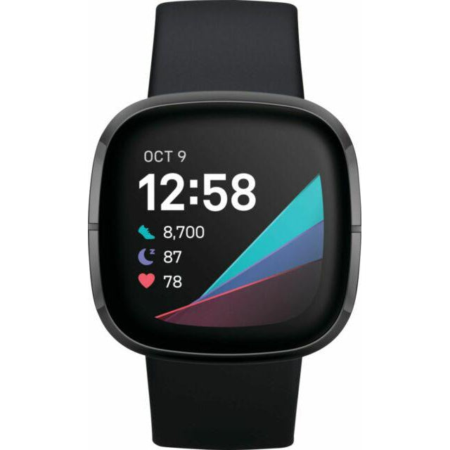 Fitbit Sense Health and Fitness Watch - Black - Refurbished Good