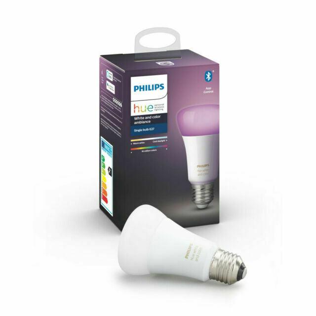 Philips Hue E27 Colour Ambiance Smart Bulb with Bluetooth