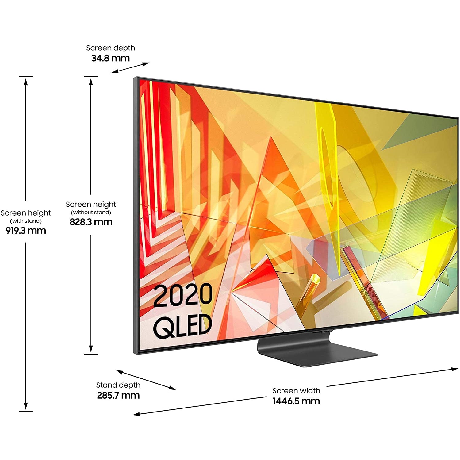 Samsung (2020) 65" Q95T Flagship QLED 4K HDR 2000 Smart TV with Tizen OS - Carbon Silver