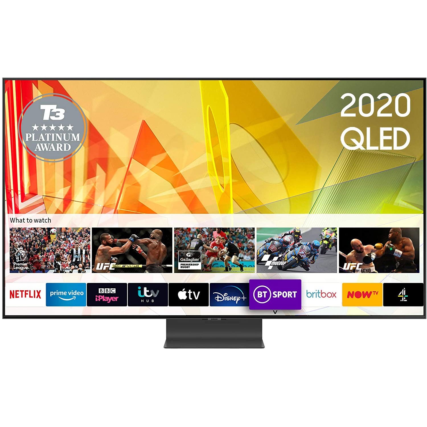 Samsung (2020) 65" Q95T Flagship QLED 4K HDR 2000 Smart TV with Tizen OS - Carbon Silver