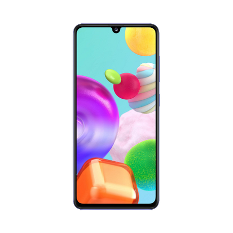 Samsung Galaxy A41 Smartphone, Android, 4GB RAM, 6.1”, 4G LTE, SIM Free, 64GB, Crush Blue