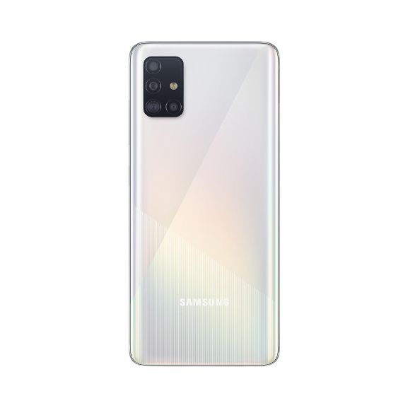 Samsung Galaxy A51 Smartphone, 4GB RAM, 6.5", 4G LTE, SIM Free, 128GB in Prism Crush White