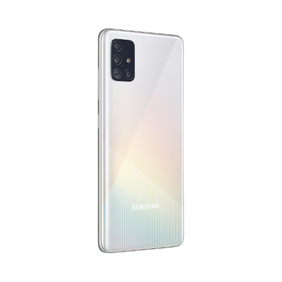 Samsung Galaxy A51 Smartphone, 4GB RAM, 6.5", 4G LTE, SIM Free, 128GB in Prism Crush White