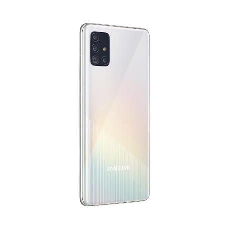 Samsung Galaxy A51 Smartphone, 4GB RAM, 6.5", 4G LTE, SIM Free, 128GB in Prism Crush White