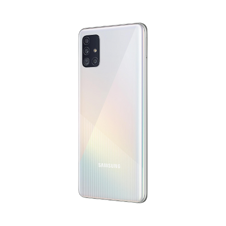Samsung Galaxy A51 Smartphone, 4GB RAM, 6.5", 4G LTE, SIM Free, 128GB in Prism Crush White