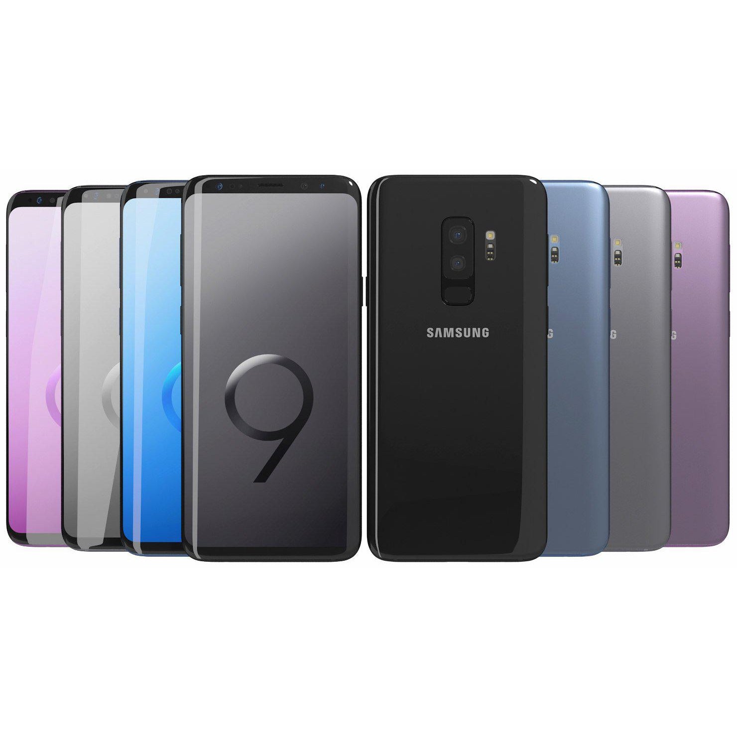 Samsung Galaxy S9 Unlocked Smartphone - 64GB Black, Purple, Coral Blue and Grey