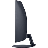 Samsung T55 Curved Monitor, 24 Inch, 1000R, 75hz, 4ms, 1080p, Dark Blue Grey