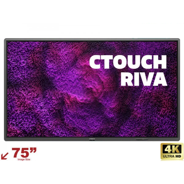 CTOUCH Riva 75" 4K UHD Touchscreen CR-75X02 - Black