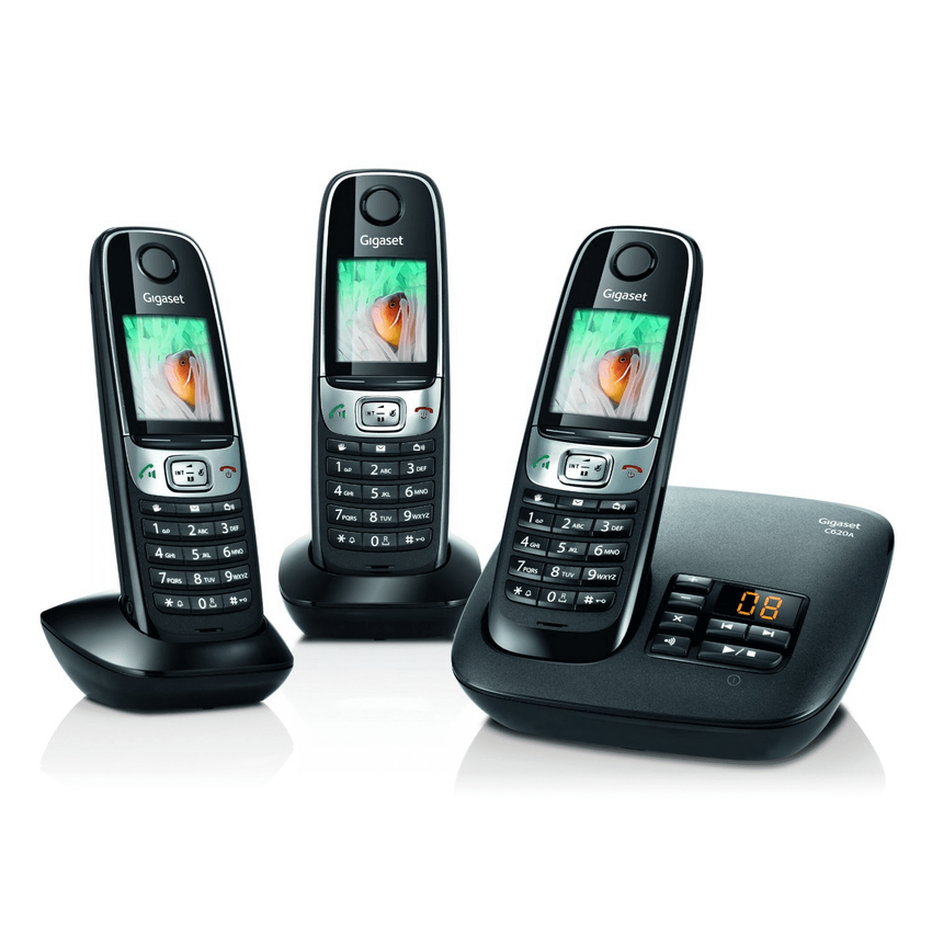 Gigaset C620A Digital Telephone and Answer Machine, Trio DECT - Black