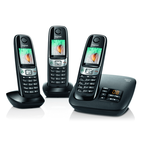 Gigaset C620A Digital Telephone and Answer Machine, Trio DECT - Black