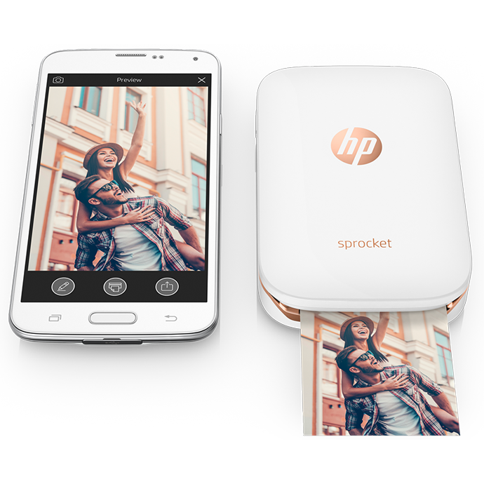 HP Sprocket Photo Printer White and Rose Limited Edition