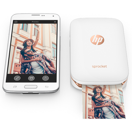 HP Sprocket Photo Printer White and Rose Limited Edition