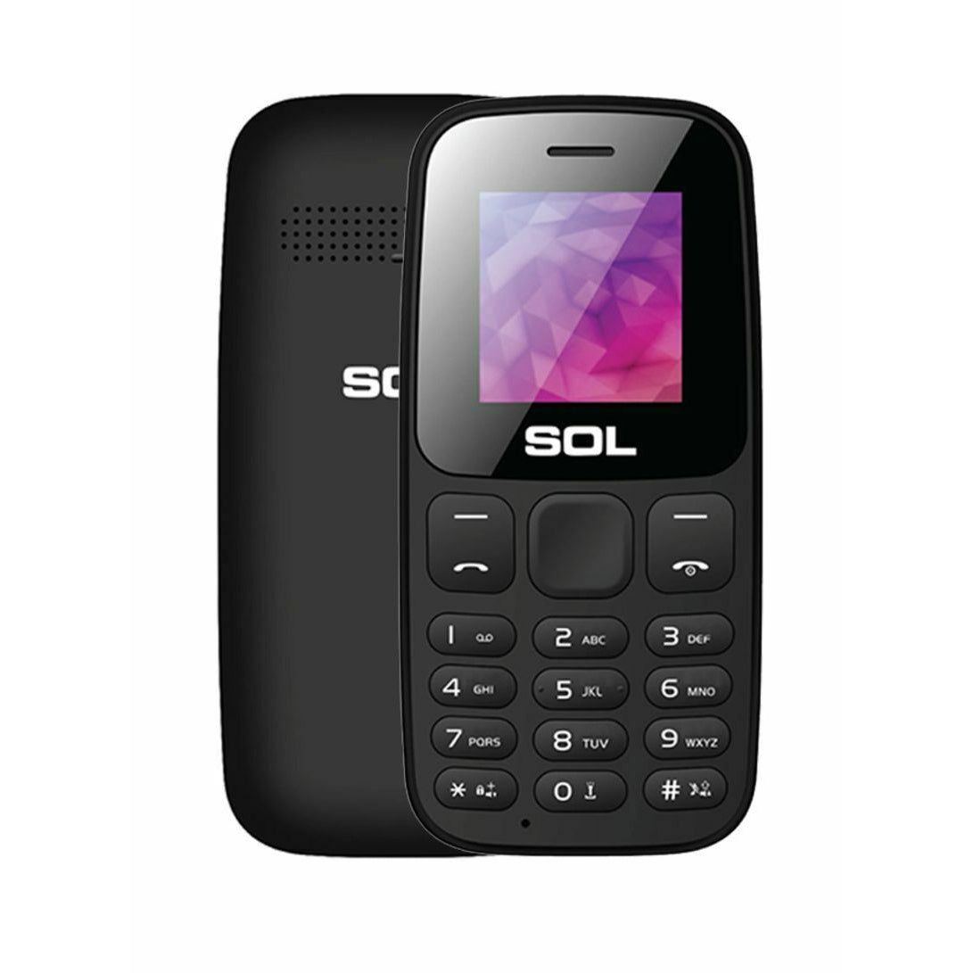 Sol Zeus B1400 Mobile Phone, Black