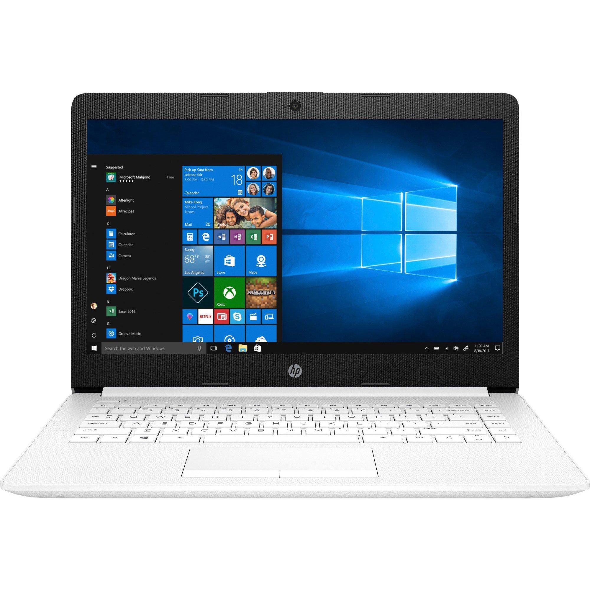 HP 14-CM0036NA 14" Laptop, AMD A4, 4GB, 64GB, 6ZJ47EA#ABU, White