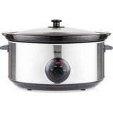 Swan SF17030N Stainless Steel Slow Cooker, 6.5 Litre, Silver