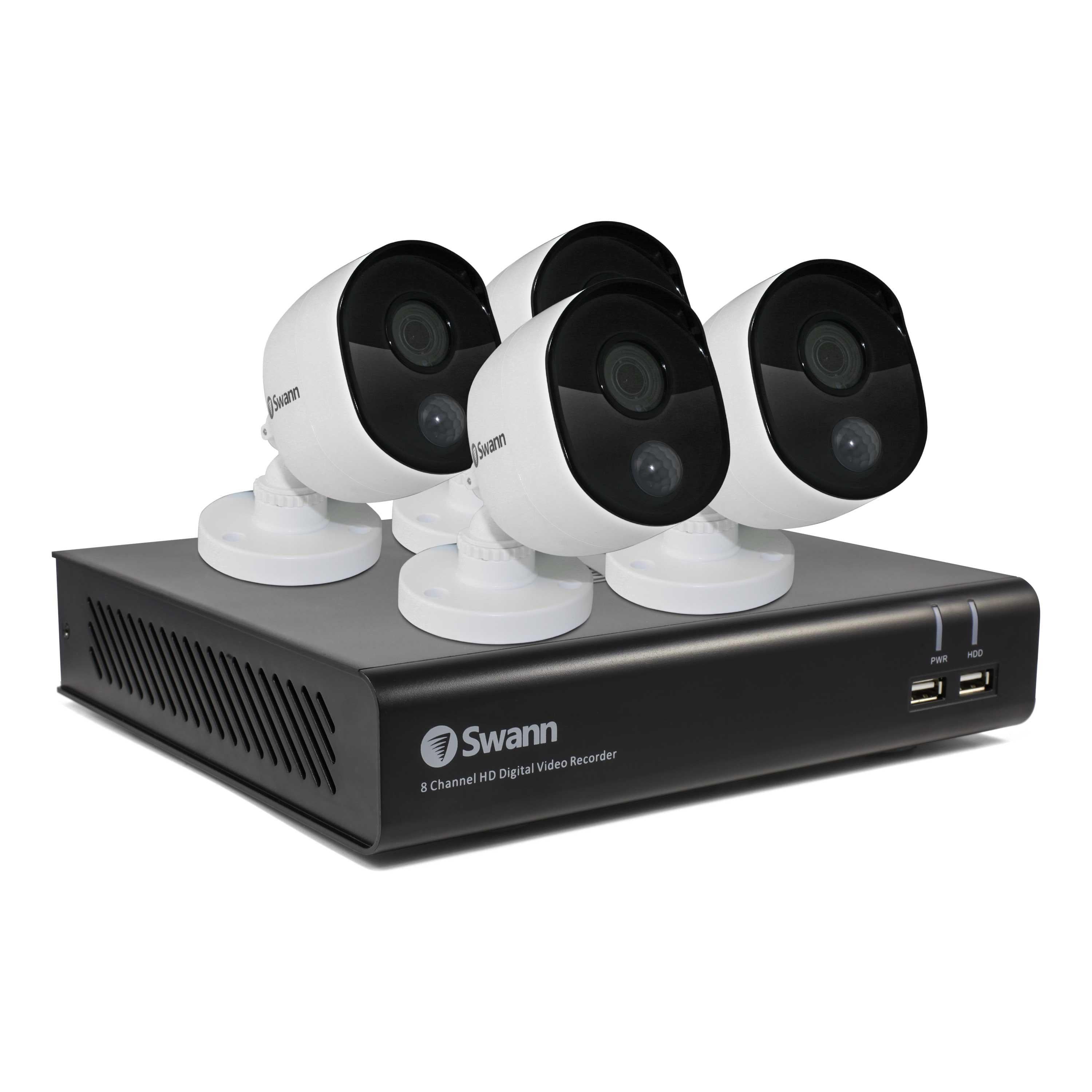 Swann SWDVK-844804V-UK 8-Channel Full HD 1080p Smart Security System, 4 Cameras