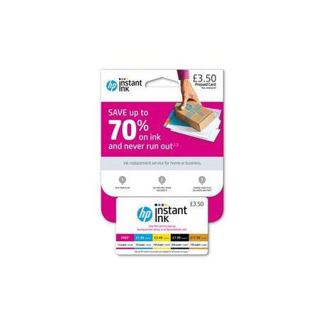 HP Instant Ink Prepaid Card £3.50