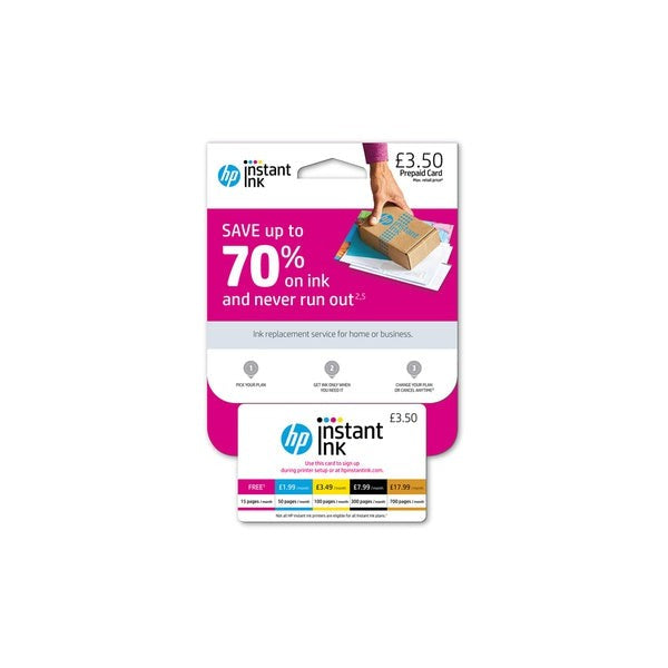 HP Instant Ink Prepaid Card £3.50
