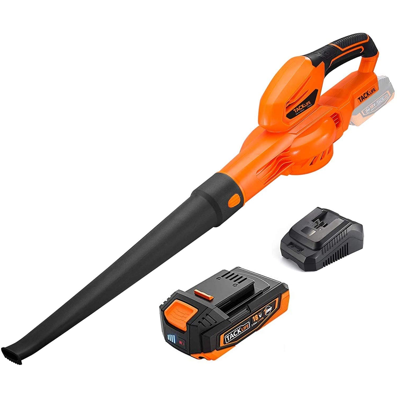 Tacklife KDB20A Battery Blower, 18 V Dead Leaf Blower, 190 km/h, Light Weight, Detachable Tube