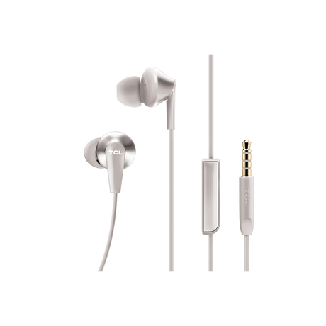 TCL ELIT300 In-Ear Earbud Noise Isolating Wired Headphones w/ Built-in Mic, Grey
