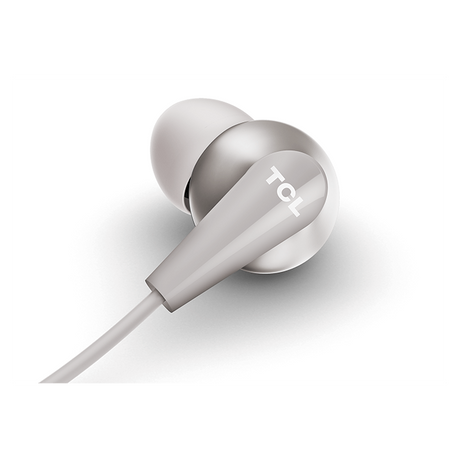 TCL ELIT300 In-Ear Earbud Noise Isolating Wired Headphones w/ Built-in Mic, Grey