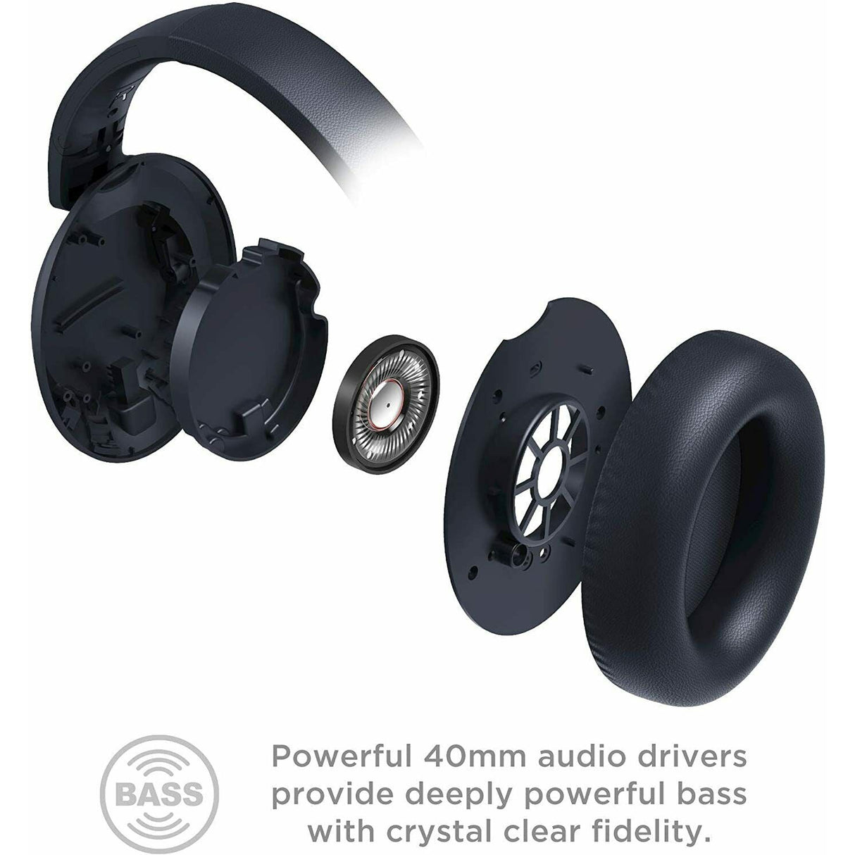 TCL ELIT400NCBL Wireless Noise Canceling Over-the-Ear Headphones Midnight Blue