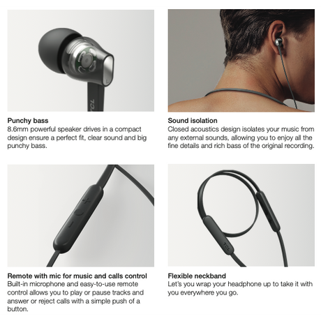 TCL MTRO100BT Wireless In-Ear Bluetooth Headphones with Mic - Various Colours