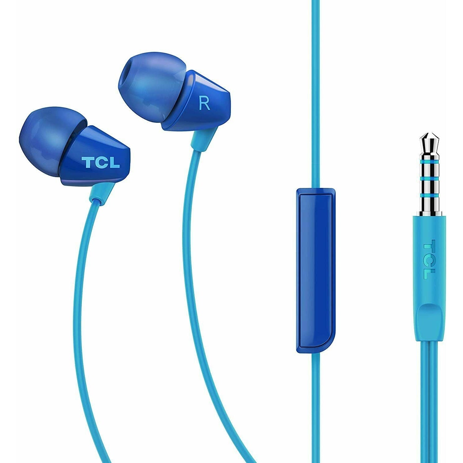 TCL SOCL100 In-Ear Headphones with Mic (Noise Isolation, Remote, Mic) Ocean Blue