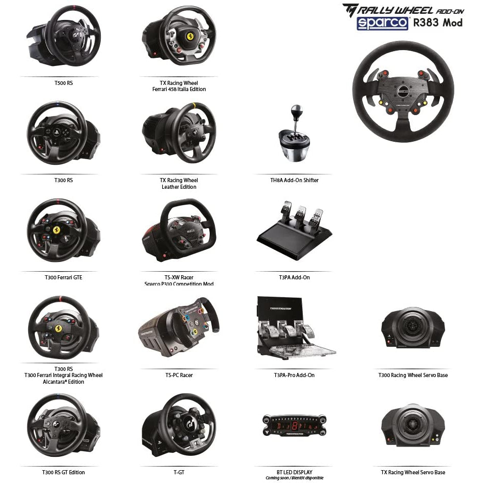 Thrustmaster TM Rally Wheel AddOn Sparco R383 Mod (Wheel AddOn leather PS4 / PS3 / Xbox One / PC)