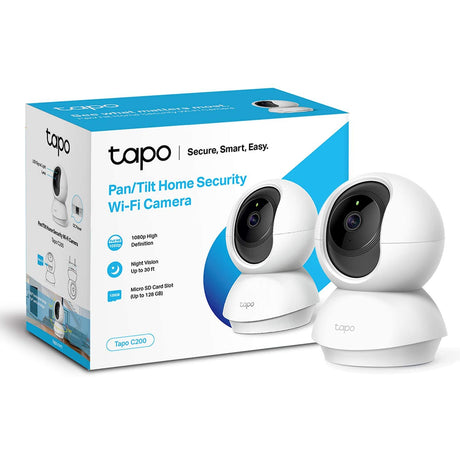 Tapo Pan/Tilt Home Security Wi-Fi Camera, White