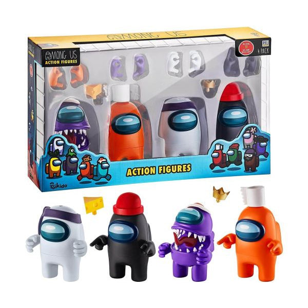 Toikido Among Us Action Figures: Pack of 4 - Pristine