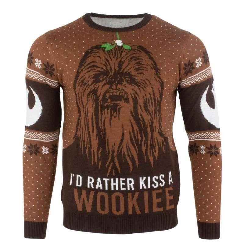 Star Wars Kiss a Wookie Christmas Jumper - Medium