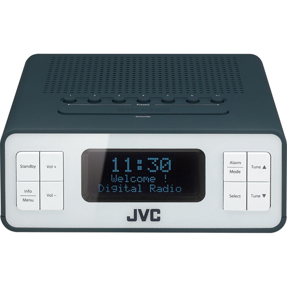 JVC RA-D38H DAB/FM Clock Radio - Grey - Pristine Condition