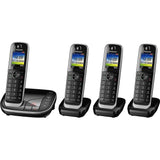 Panasonic KX-TGJ424EB Cordless Phone, Quad Handsets, Black - Refurbished Excellent