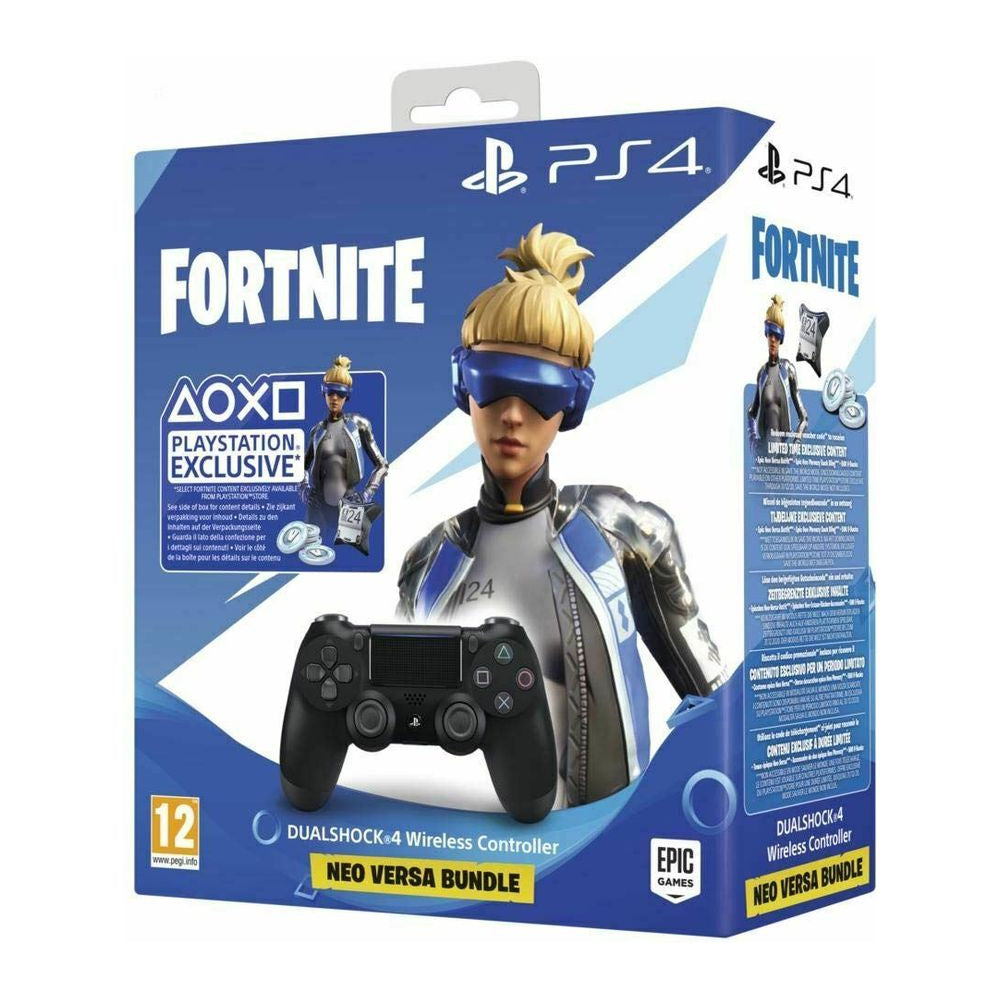 Sony Official PlayStation 4 Controller Fortnite Versa Bundle - Jet Black